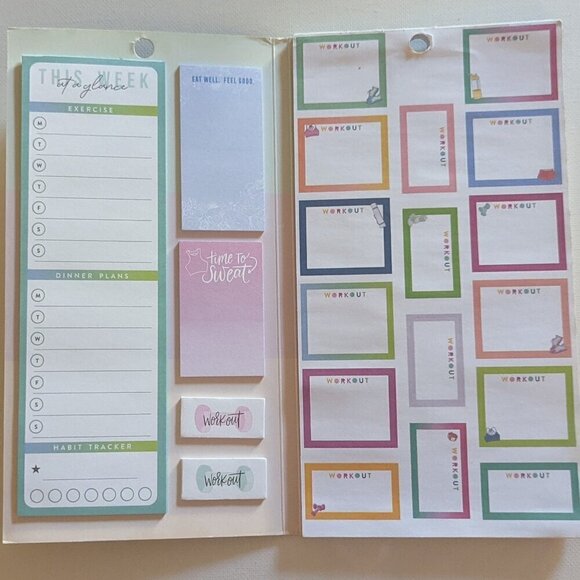 NWT Sweat Smile Repeat 638 Happy Planner Accessory Pack Stickers Fitness Workout - Picture 3 of 12